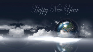 Globe sky stars newyear davidmartin - a happy new year free wallpaper