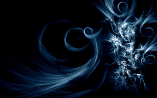 Blue abstract background swirls bubbles 2 - a white swirl free wallpaper for desktop