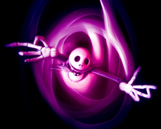 Skeleton skull purple swirl black - a skeleton free wallpaper