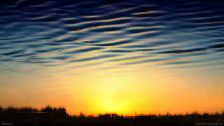 Sunset plane flying clouds building - volumetric light free wallpaper