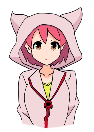 Pink cat hoodie brown eyes - a cat ear free wallpaper for mobile
