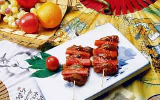 Plate food meat vegetables fan - meat and vegetables free wallpaper