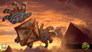 Futuristic object sky pyramid background - the fifth element artifact free wallpaper