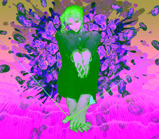 Woman sitting green leaves water - constant free wallpaper for tablet