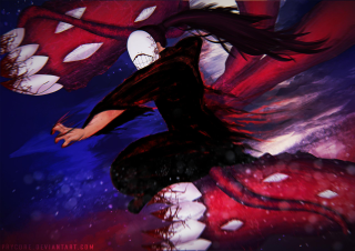 Woman black dress flying dragon - aya goda free wallpaper for desktop