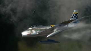 Silver fighter jet clouds checkered - fletcher martin free wallpaper