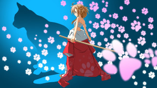 Woman red dress wolf flower - kyoto animation free wallpaper