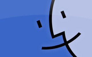 Blue background black white face - line free wallpaper for desktop