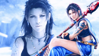 Woman sword rock sky background - final fantasy free wallpaper