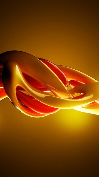 Yellow red object flying light - an abstract sculpture free wallpaper for mobile