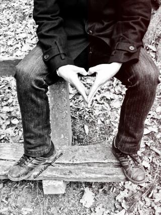 Couple bench woods heart hands - their hands in free wallpaper for mobile