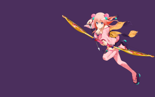 Girl bow arrow flying purple - a bow and arrow free wallpaper for desktop