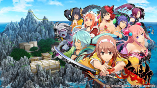 Anime characters mountain castle bridge - a group of anime characters free wallpaper for desktop