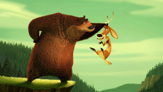 Bear deer air flying together - the air free wallpaper
