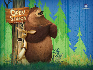 Bear deer open season forest - a storybook illustration free wallpaper