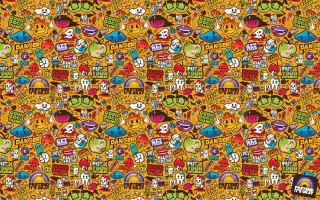 Colorful skull pattern items design - other item free wallpaper