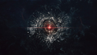 Red light center black background - the center free wallpaper