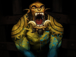 Demon beard cartoon mouth open - a beard and a beard free wallpaper