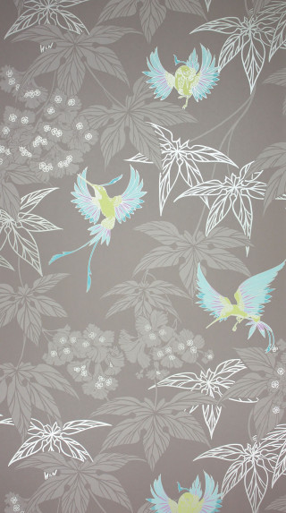 Bird flowers wall pattern decoration - the wall free wallpaper for mobile