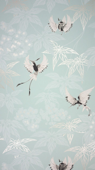 Birds flowers blue wallpaper room - cloisonnism free wallpaper for mobile