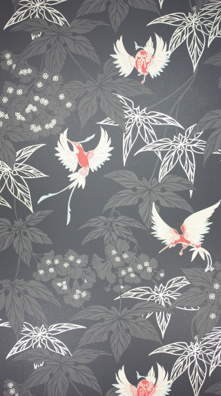 Bird flowers wallpaper flowery background - painting free wallpaper