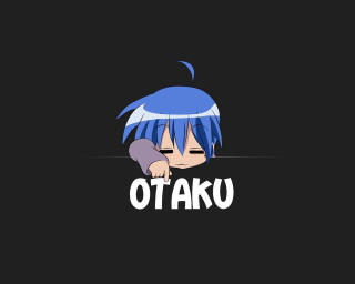 Anime bluehair otaku chibi izumikonata - dom qwek free wallpaper for desktop