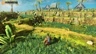 Man walking green field forest - a lush green field next free wallpaper