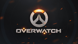 Overwatch logo black background yellow - beeple free wallpaper