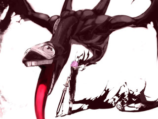 Falling skateboard person flower black - a drawing of a person free wallpaper