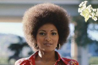 Woman afro flower hair red - 1 9 7 0 s free wallpaper