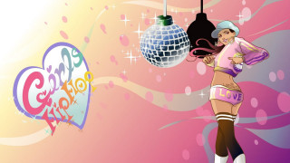 Darkskin woman disco pink shorts - free happy birthday wallpaper for desktop