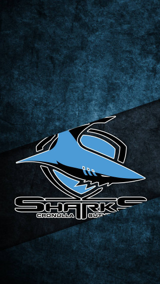 Blue black logo shark side - computer graphic free wallpaper for mobile