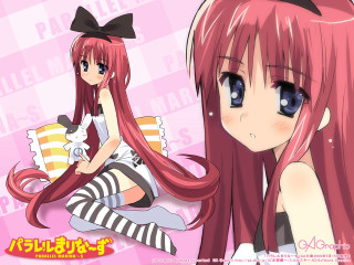 Pink haired girl bed bow - a black bow free wallpaper