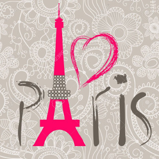 Pink eiffel heart paisley paris - paris school free wallpaper for tablet