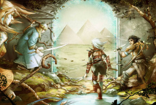 People forest horse man sword - a horse and a man free wallpaper