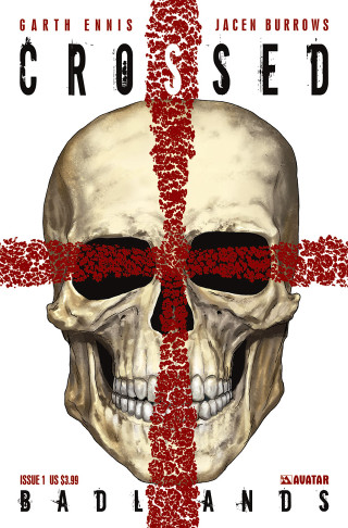 Skull cross poster red lines - grotesque free wallpaper