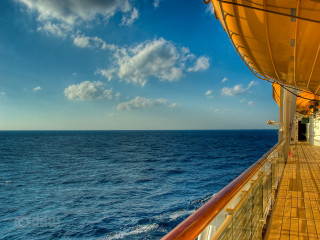 Cruise ship ocean view clouds - darrell riche free wallpaper