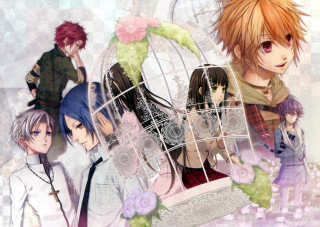 Anime characters cage flowers birdcage - a birdcage free wallpaper