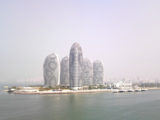 Tall buildings water city hazy - tall free wallpaper