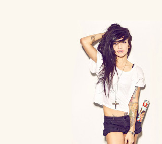 Woman tattoos cross pose white - tattoo free wallpaper for tablet