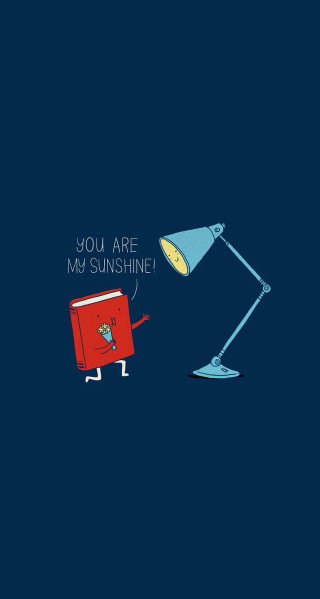Cartoon character reading book lamp - free light wallpaper for mobile