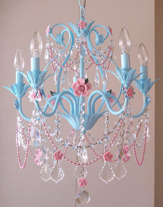 Chandelier blue pink flowers hanging - free flowers wallpaper