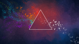 Triangle butterfly dark background red - abstract illusionism free wallpaper