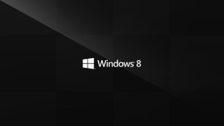 Black background windows 8 logo - 8 k hd free wallpaper