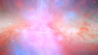 Colorful star cluster red blue - a blue center free wallpaper
