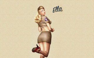 Ella guru punk surrealism police - a woman in a skirt free wallpaper