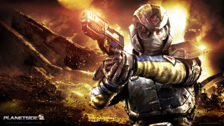 Man armor gun planetside2 game - a man in armor holding free wallpaper