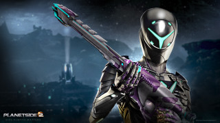 Futuristic man suit sword glowing 2 - warframe armor free wallpaper