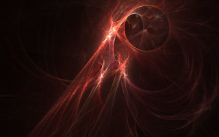 Spiral light black background red - fractal free wallpaper for desktop