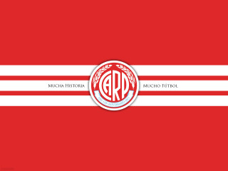 Red white striped monogram circle - circle free wallpaper